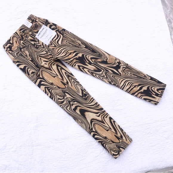 Good American Good Classic Natural Swirl Skinnyish Fit Hi-rise Jeans Size 00/24 - Picture 4 of 11